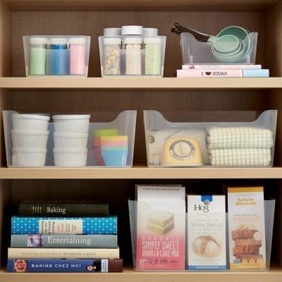 Clear Plastic Storage BIns with Handles