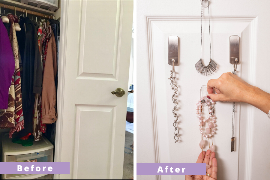 DIY Jewelry and Coat Organization - Wurth Organizing