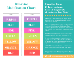 Behavior Modification Chart - Wurth Organizing